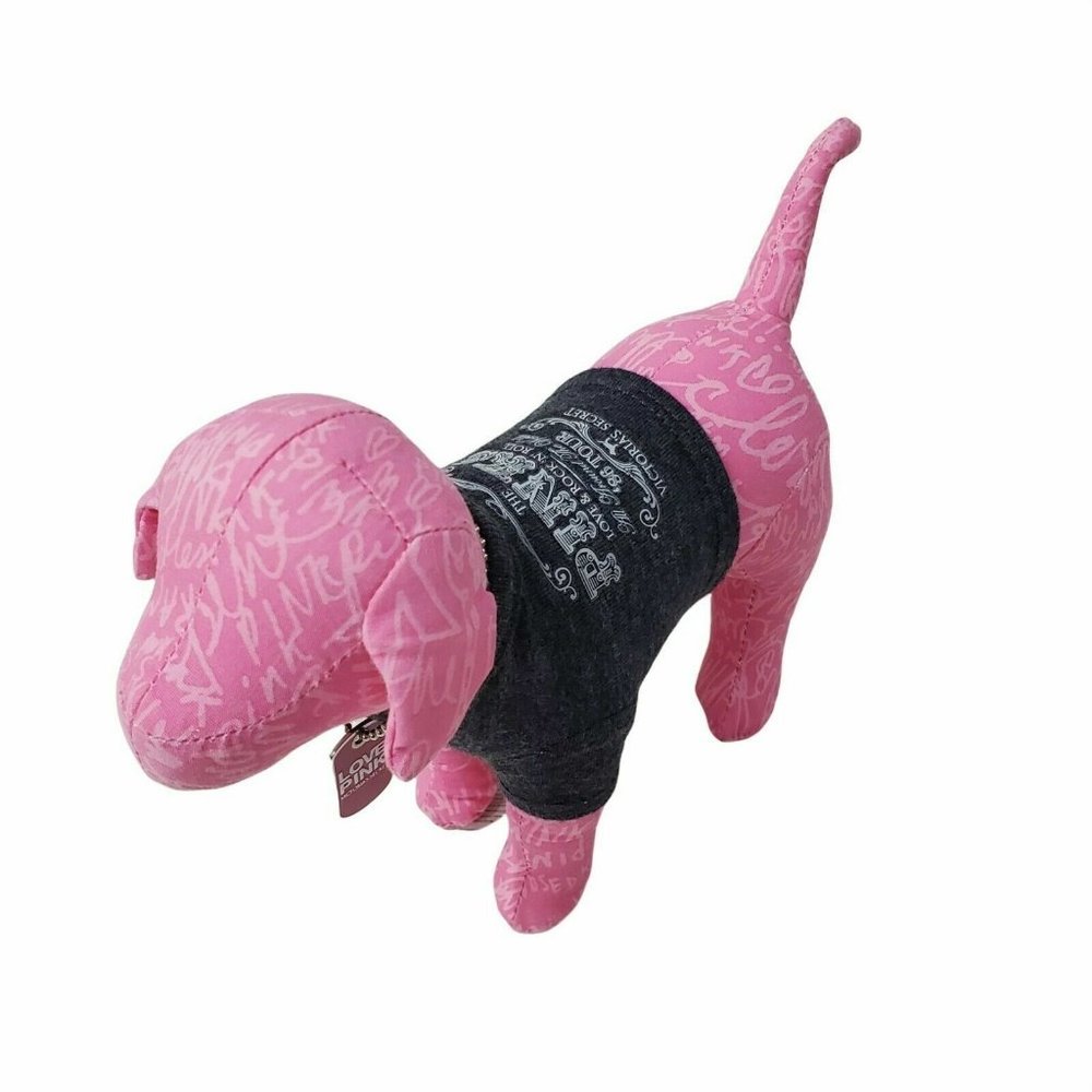 Victoria Secret VS Pink Puppy Dog Plush stuffed Animal With Shirt New NWOT